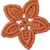 Star Tea Coaster Orange (फूलतारा)
